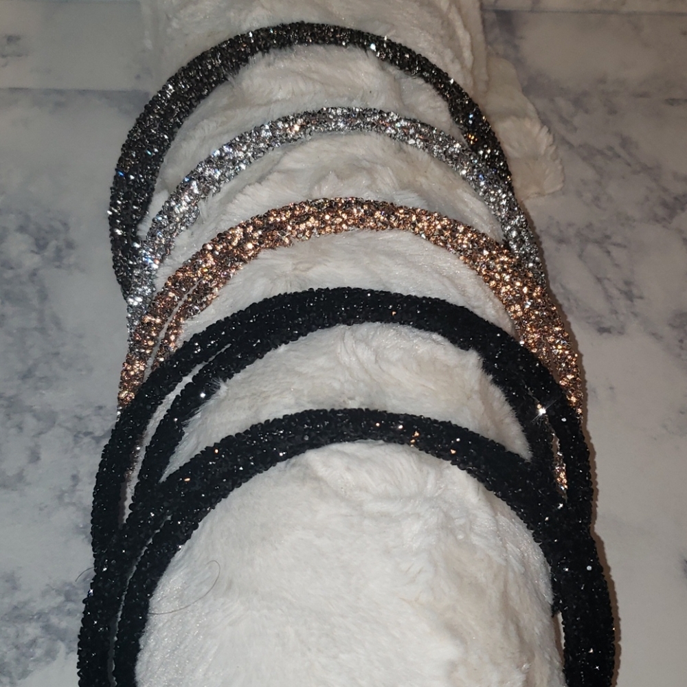5pc stone incrusted headbands